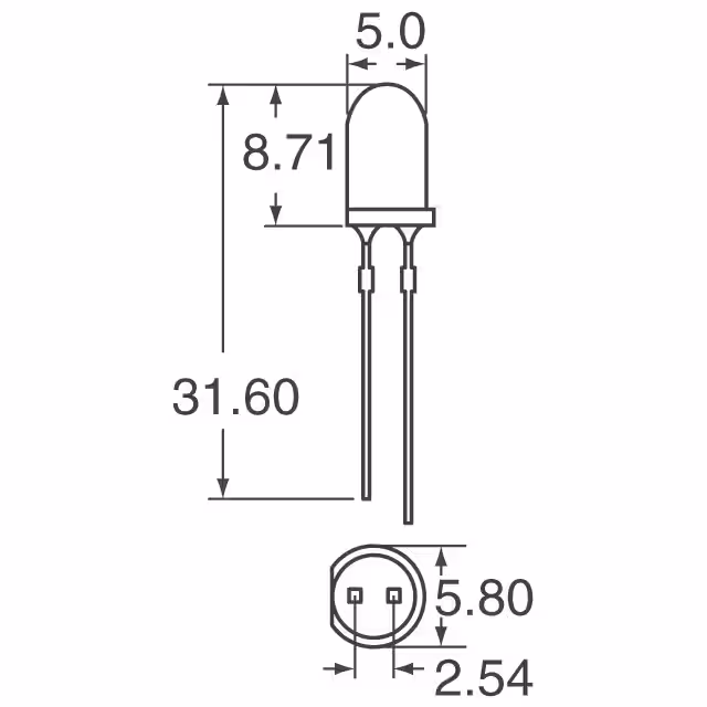 HLMP-C625-P0000 Broadcom Limited  LED Indication - Discrete